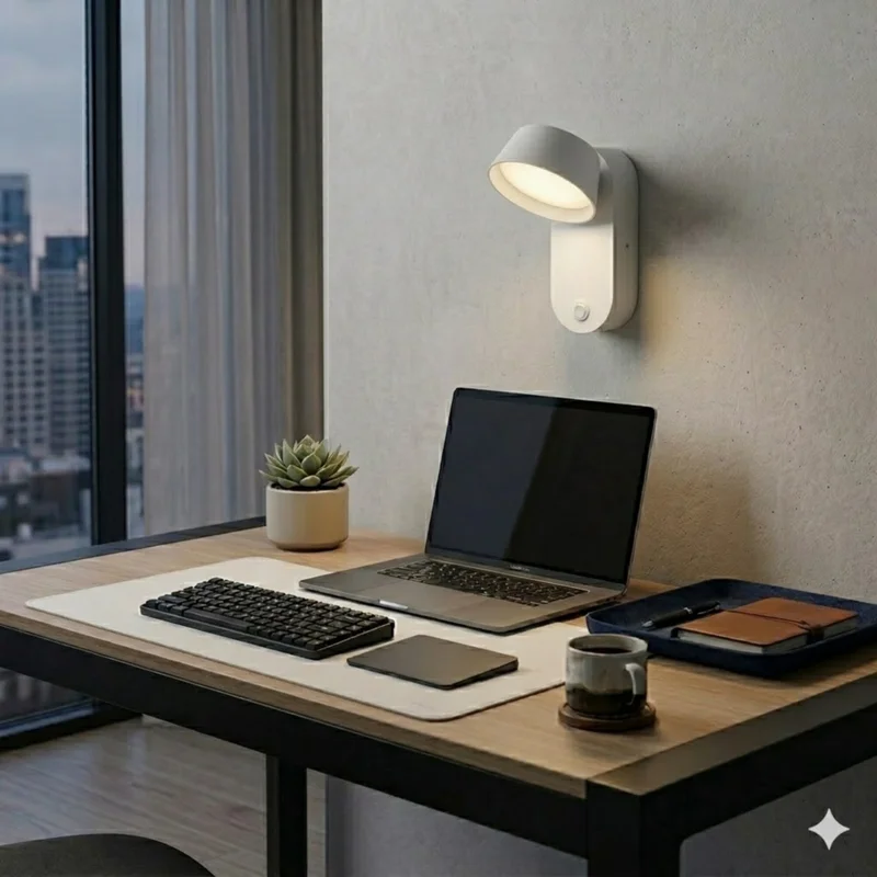 Pantalla led de pared con llave Luz cálida - BLANCA en Blanco - Lámparas de mesa, Uruguay | Iluminica, vista 5