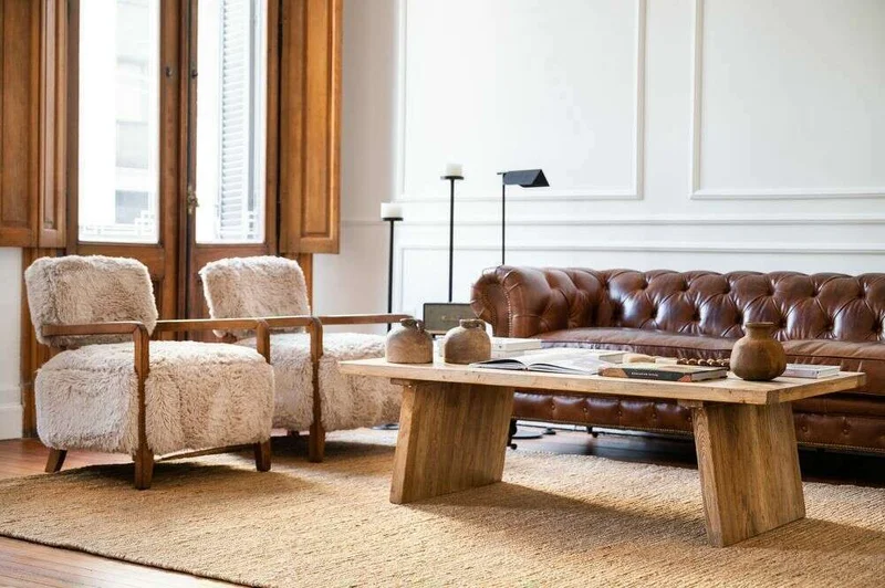 BUTACA WOOLY - WALNUT Y PELO LARGO en Beige - Butacas, banquetas y puffs, Uruguay | La Iberica, vista 17
