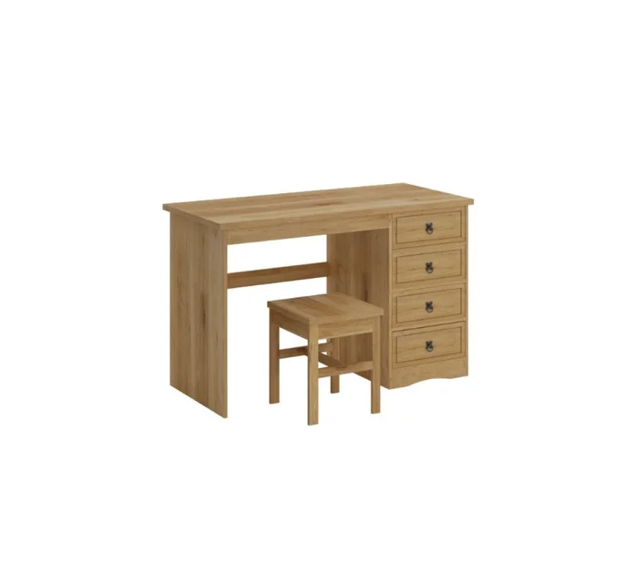Escritorio 4 Cajones - Linea Mexicana - Natural en Madera natural - Escritorios y sillas de escritorio, Uruguay | Rústico Hogar, vista 2