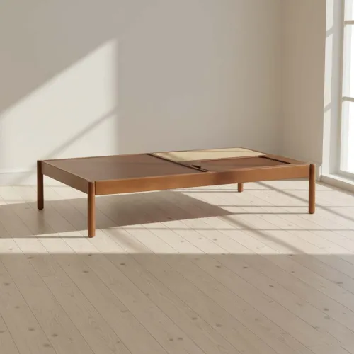 Mesa Ratona Madera Marron Orla Castaño en Marrón - Mesas de living, Uruguay | Divino