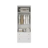 Ropero Americano PLUS 2 puertas + 2 Cajones - 100%MDF - Blanco en Blanco - Roperos y placares, Uruguay | Rústico Hogar, vista 3 de 3