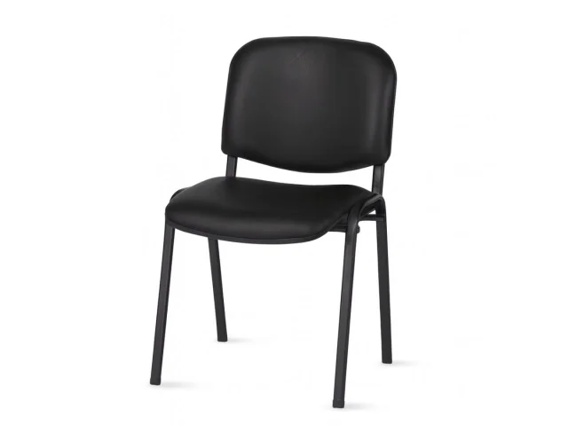 Silla tapizada cuero para sala de espera en Negro - Sillas de escritorio, Uruguay | Quesal