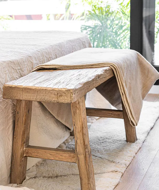 BANCO ISIDRO - OLMO - 1.10 X 33 en Madera natural - Butacas, banquetas y puffs, Uruguay | La Iberica