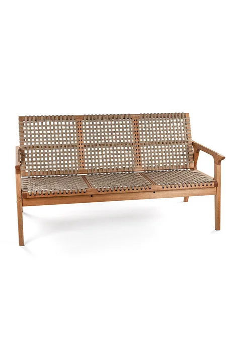 SOFA TRACO 3 LUGARES CUERDA RAMI 155x72x84CM JATOBA - Muebles para el exterior, Uruguay | Vinibel