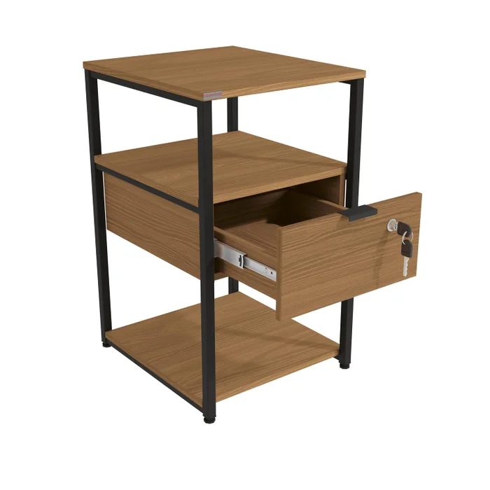Estante Auxiliar Con Cerradura - Linea Industrial en Madera natural - Bibliotecas, Uruguay | Balton, vista 5