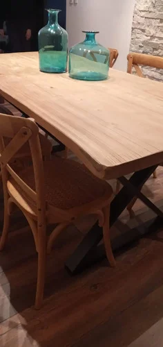 Juego De Comedor Madera Ozark Industrial 6 Sillas Vienesas A Eleccion en Madera natural - Mesas de comedor, Uruguay | Ozark Home, vista 4