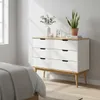 Cómoda 4 Cajones - Linea Nordica - Roble/Blanco en Multicolor - Cómodas, Uruguay | Rústico Hogar, vista 2 de 4