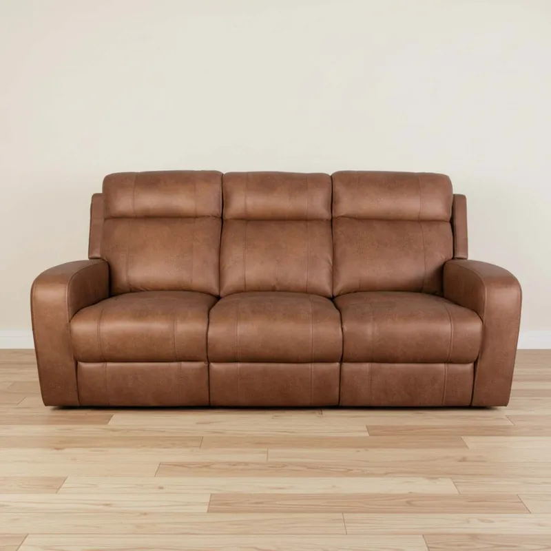 Recliner Manual 3 Cuerpos Tela Marron Hamilton Camel en Beige - Sillones y sofás, Uruguay | Divino