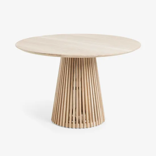 Mesa Jeanette madera maciza de teca Ø 120 cm en Madera natural - Mesas de comedor, Uruguay | Kavehome