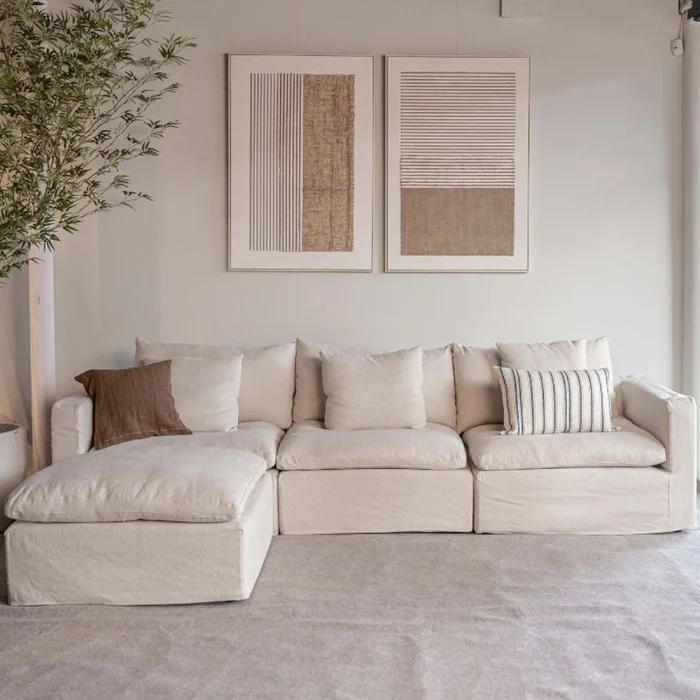 Sofá Serenitá / Crudo en Blanco - Sillones y sofás, Uruguay | Fábrica Italiana