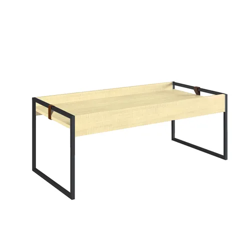 Mesa de Centro Columbia Rectangular Alta - Crudo (Hierro Negro) - Mesas de living, Uruguay | Berna home