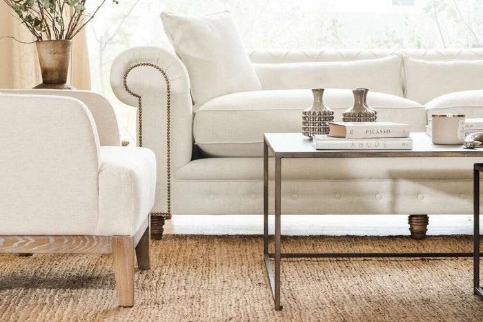 SILLON CHESTERFIELD - LINO ANTIMANCHAS en Blanco - Sillones y sofás, Uruguay | La Iberica, vista 16