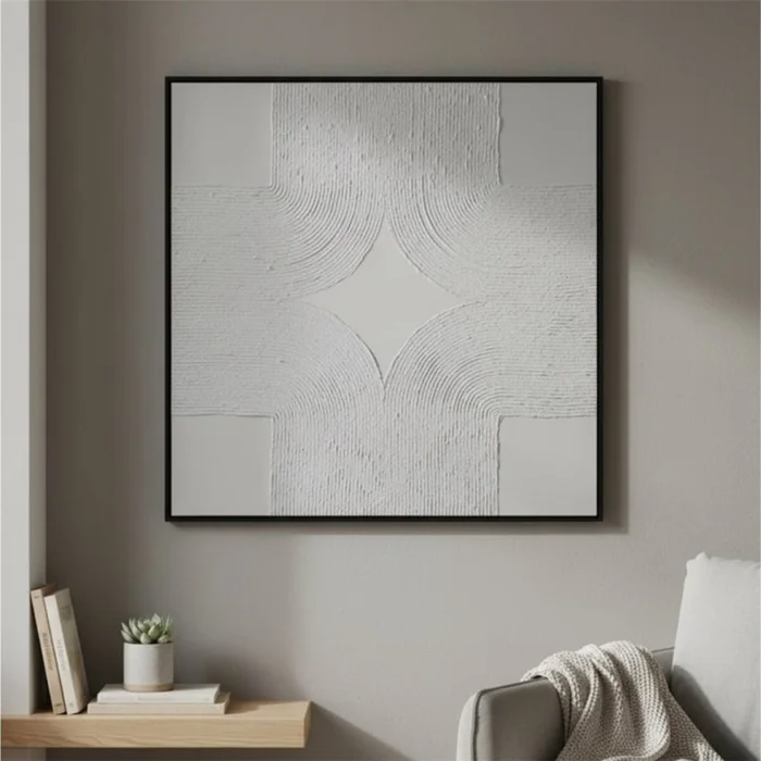 CUADRO CANVAS 80x80cm MARCO PINTURA FORMAS 1 - Decoración de pared, Uruguay | Decohogar, vista 2