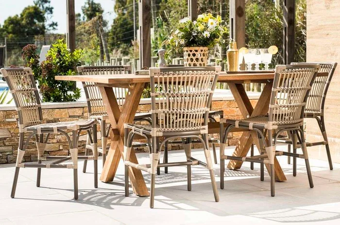 MESA COMEDOR PARA EXTERIOR - TEKA - 1.60 X 1.00 MTS - SIKA DESIGN en Madera natural - Muebles para el exterior, Uruguay | La Iberica, vista 5