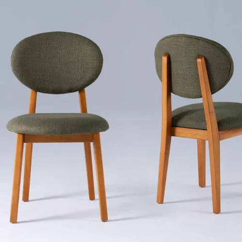 Silla Doroti en Lino Beige - T1946 / Miel - Sillas, Uruguay | Casa Brava