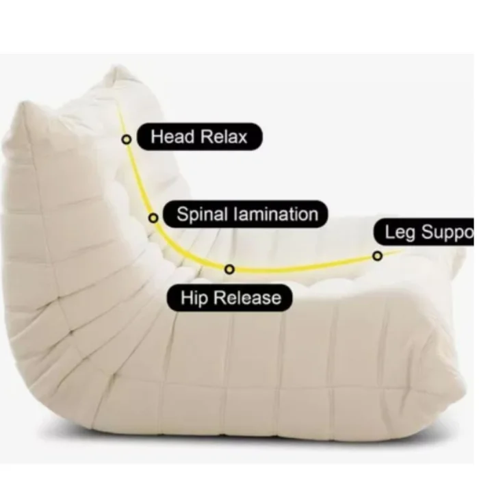 Sillon Lazy Sofa - Blanco en Blanco, Uruguay | La Cueva Muebles, vista 6