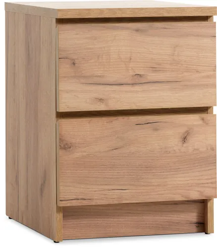 Mesa de luz LIMFJORDEN 2 cajones roble nat en Madera natural - Mesas de luz, Uruguay | JYSK