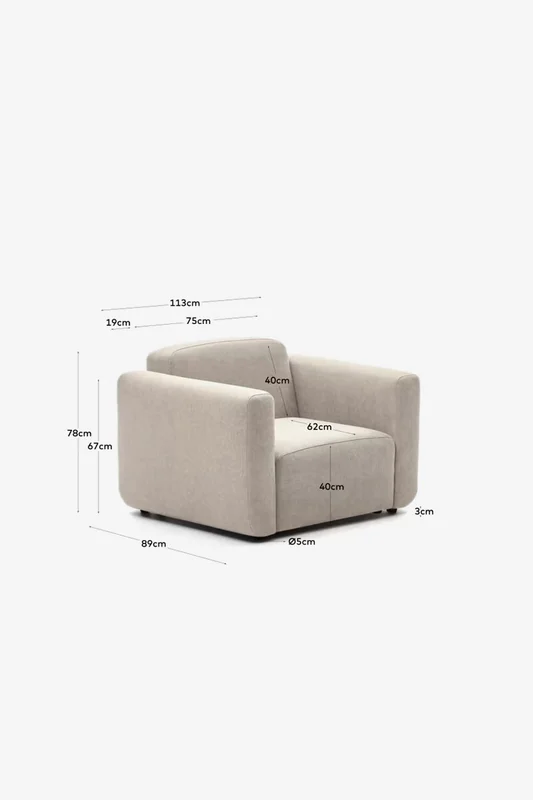 Butaca modular Neom - beige en Beige - Butacas, banquetas y puffs, Uruguay | Kavehome, vista 6