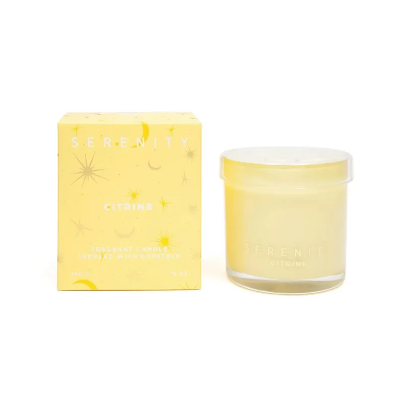 VELA AROMAT. C/PIEDRAS SERENTY CITRINE - Velas y Portavelas, Uruguay | Koz