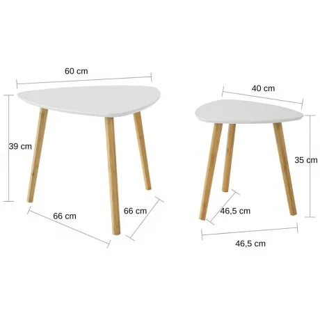 Set de mesas de living Ankor en Blanco - Mesas de living, Uruguay | La Cueva Muebles, vista 17