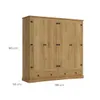 Ropero 4 puertas 2 Cajones Madera - Linea mexicana - Natural en Madera natural, Uruguay | Rústico Hogar, vista 5 de 5