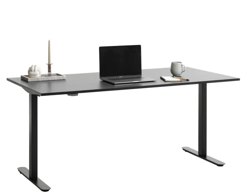 Escritorio altura reg SVANEKE 70x140 negro en Negro - Escritorios y sillas de escritorio, Uruguay | JYSK, vista 3