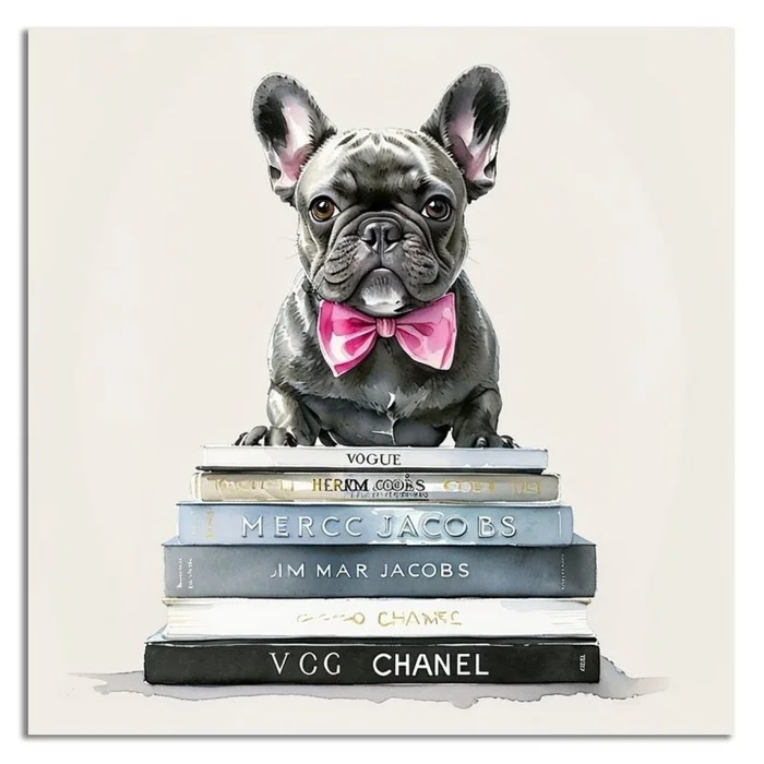 CUADRO CANVAS 40x40cm PERRO BULLDOG NEGRO 2 en Negro - Decoración de pared, Uruguay | Decohogar