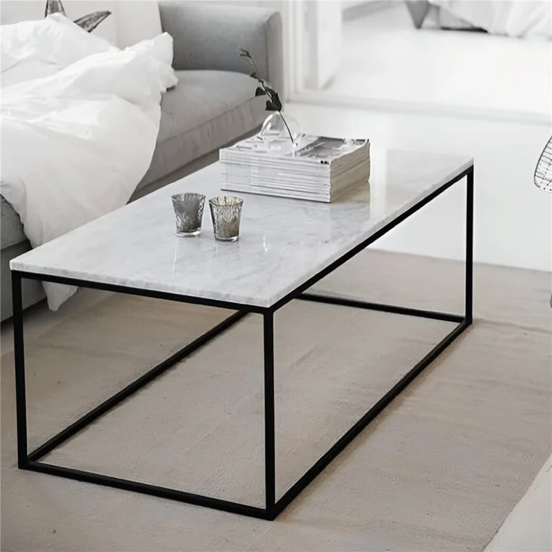 MESA RATONA METAL/MARMOL 106x60x45CM BLANCO/NEGRO en Multicolor - Mesas de arrimo, Uruguay | Koz, vista 3