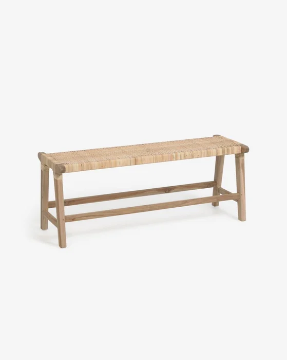 Banco Beida madera maciza teca 120 cm en Madera natural - Butacas, banquetas y puffs, Uruguay | Kavehome