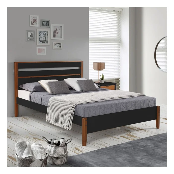 Cama 2 Plazas Madera Maciza en Multicolor - Dormitorio, Uruguay | Rústico Hogar, vista 2