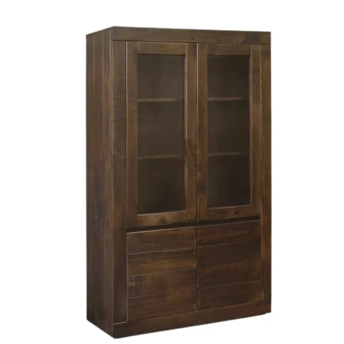Cristalero 4 Puertas Canela en Marrón - Muebles para TV, Uruguay | Nario Hogar, vista 2