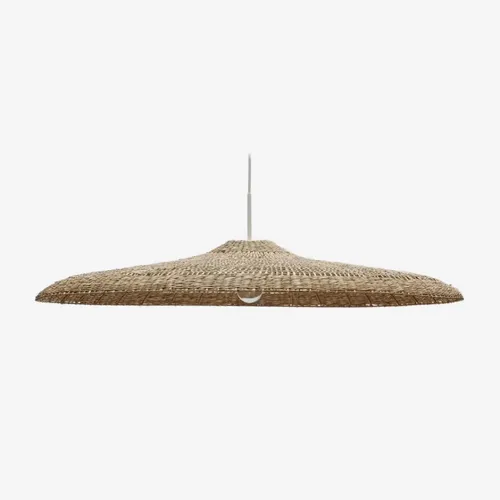 Pantalla para lámpara de techo Cruilles de fibras naturales con acabado natural Ø 100 cm en Madera natural - Lámparas colgantes, Uruguay | Kavehome
