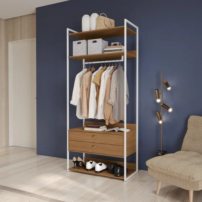 Closet Abierto Modular P47 - Linea Industrial en Madera natural - Roperos y placares, Uruguay | Balton, vista 10
