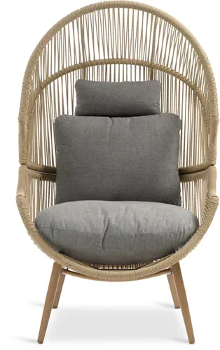 Sillón de exterior HALVREBENE natural en Madera natural - Muebles para el exterior, Uruguay | JYSK