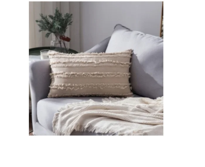 Almohadón con aplique Beige en Beige - Textiles, Uruguay | Finkel, vista 2