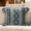 Funda de Almohadón Rombos Texturados y Flecos Borla - Textiles, Uruguay | Arredo, vista 1 de 5