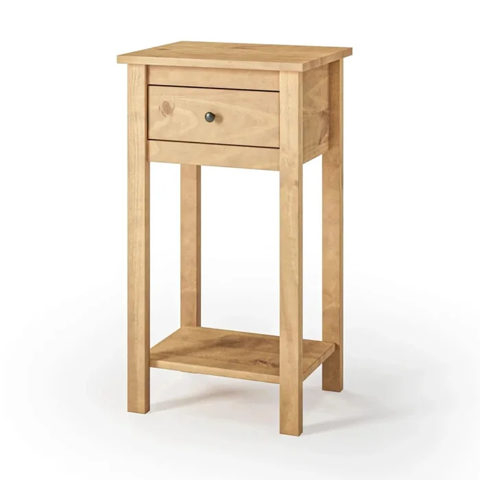 Mesa De Arrime Aparador 1 Cajón - Línea Maden - Marrón en Blanco - Mesas de arrimo, Uruguay | Ecowood, vista 3