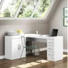 Escritorio en L 2 puertas 3 cajones - Escritorios y sillas de escritorio, Uruguay | Que Sal Muebleria, vista 4 de 4