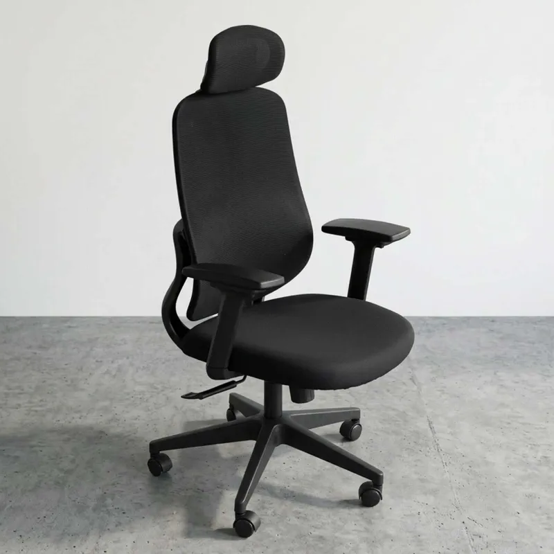 Silla De Oficina Malla Negro Damasco en Negro - Escritorios y sillas de escritorio, Uruguay | Divino