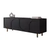 Rack Arco 180 cm – Negro en Negro - Muebles para TV, Uruguay | Berna home, vista 1 de 3