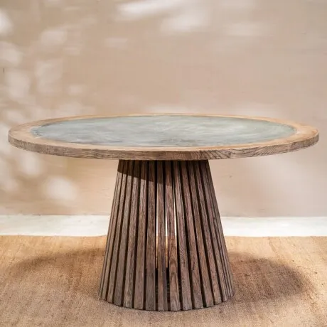 Mesa De Comedor Redonda Zinc 140 Cm - Mesas de comedor, Uruguay | Aihaus