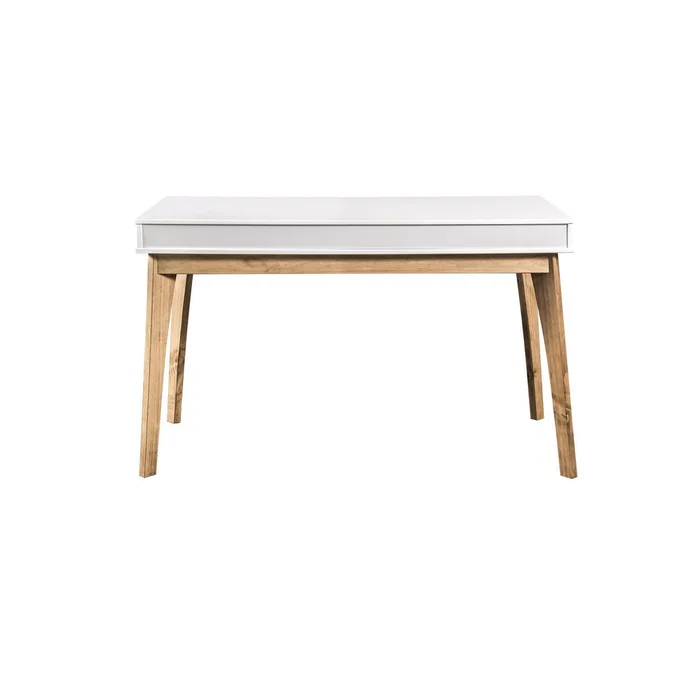 Escritorio Linea Metro - Blanco/Miel en Multicolor - Escritorios, Uruguay | La Cueva Muebles, vista 7
