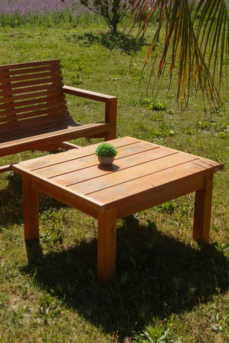 Mesa de living exterior / barbacoa — Serra Amoblamientos en Madera natural - Muebles para el exterior, Uruguay | Serra Amoblamientos, vista 3