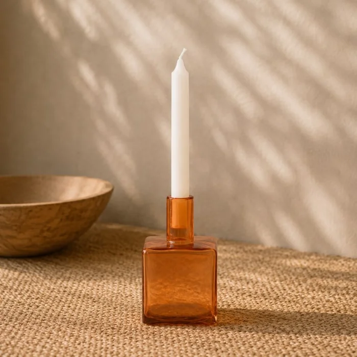 Candelabro Cubico Pumpkin en Naranja - Decoración, Uruguay | Aihaus