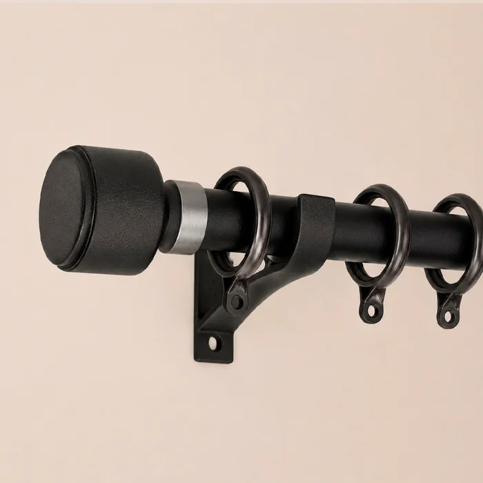 Barral para cortina 2mts en Negro - Textiles, Uruguay | Alta Gracia Deco, vista 3