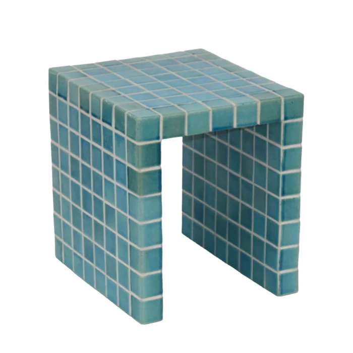 Mesa Lateral Ceramica Celeste Ilios Turquesa en Azul - Mesas de living, Uruguay | Divino, vista 2