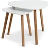 Mesa auxiliar TAPS 55x55 blanco/bambú en Beige - Mesas de arrimo, Uruguay | JYSK, vista 2 de 5