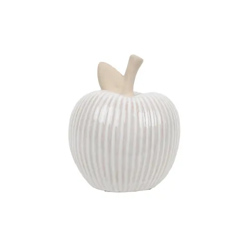 MANZANA CERAMICA ACANALADA 7.5x7.5x9CM TORNASOLADO en Multicolor - Decoración, Uruguay | Koz