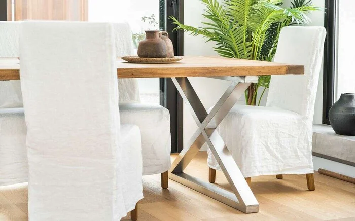 FUNDA SILLA AÑO 50 - LINO BLANCO en Blanco - Sillas, Uruguay | La Iberica, vista 4