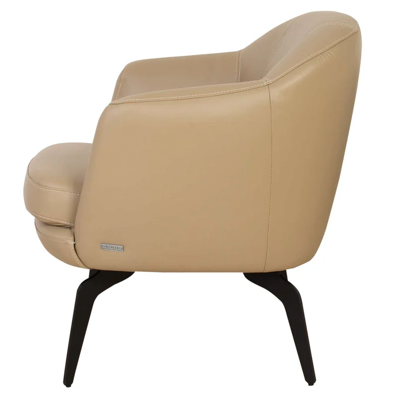 Butaca Fija 1 Cuerpo Cuero-100-natural Verde 1002 Khaki en Beige - Sillones y sofás, Uruguay | Divino, vista 4